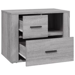 Berkfield Home Bedside Cabinet Grey Sonoma 60x36x45 cm Engineered Wood - Size: 60 x 36 x 45 cm - thumbnail 6