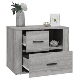 Berkfield Home Bedside Cabinet Grey Sonoma 60x36x45 cm Engineered Wood - Size: 60 x 36 x 45 cm - thumbnail 5