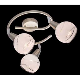 Netlighting Elliott Ceiling Spotlight Clusters Nickel ed Glass Shade 3x E14 in Grey - thumbnail 5