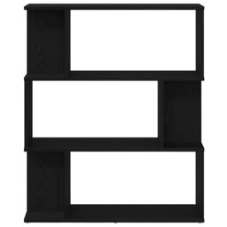 Berkfield Home Bookcase Black Oak 80x24x96 cm Engineered Wood - Size: 80 x 24 x 96 cm - thumbnail 5