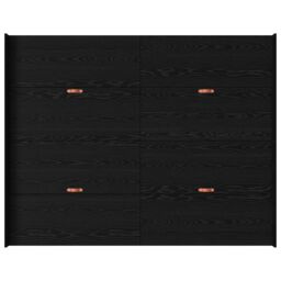 Berkfield Home Storage Bed Frame with Drawer with Headboard with Storage Black oak 150 x 200 cm - thumbnail 8