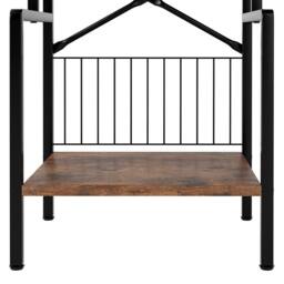 Levede Record Stand Player Display Storage Shelf Cabinet 2 Shelves 3 Racks in Brown - thumbnail 7