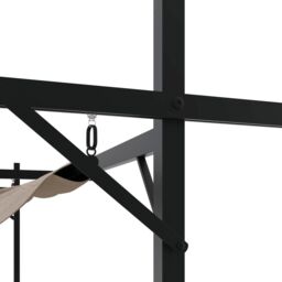 Berkfield Home Pergola with Retractable Roof Taupe 589x292x230 cm in Beige - Size: 589 x 292 x 230 cm - thumbnail 5