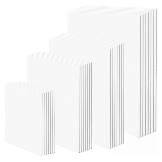 SPETLEK 10 Pack Canvas Set-White Painting for Acrylic, Oil & Watercolor Artist in White - image 1