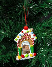 Shatchi Christmas Tree Hanging Decoration 12Pcs Photo Frame Homes - thumbnail 4