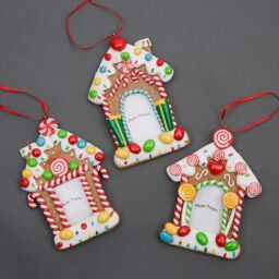 Shatchi Christmas Tree Hanging Decoration 12Pcs Photo Frame Homes - thumbnail 3
