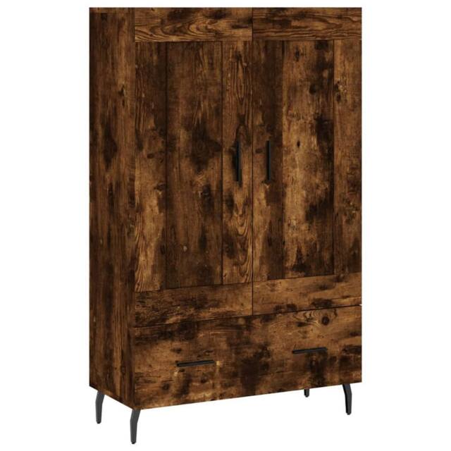 Berkfield Home Highboard Smoked Oak 69.5x31x115 cm Engineered Wood in Brown - image 1