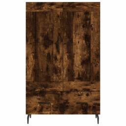 Berkfield Home Highboard Smoked Oak 69.5x31x115 cm Engineered Wood in Brown - thumbnail 5