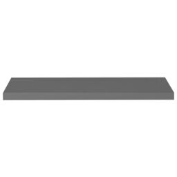 Berkfield Home Floating Wall Shelf High Gloss Grey 90x23.5x3.8 cm MDF - thumbnail 4