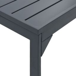 Berkfield Home Garden Table Dark Grey Aluminium Large Expandable Table Leaves - thumbnail 8