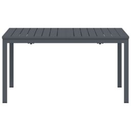 Berkfield Home Garden Table Dark Grey Aluminium Large Expandable Table Leaves - thumbnail 5