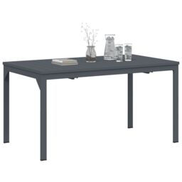 Berkfield Home Garden Table Dark Grey Aluminium Large Expandable Table Leaves - thumbnail 3