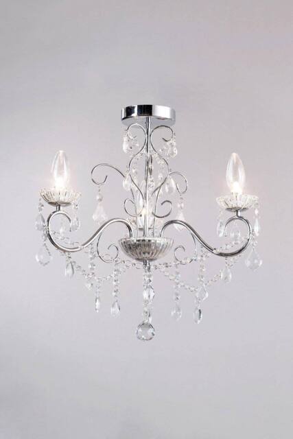 BHS Lighting Small Daphne Chandelier in Metallic Silver - image 1