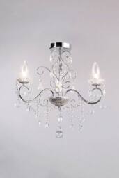 BHS Lighting Small Daphne Chandelier in Metallic Silver - thumbnail 1