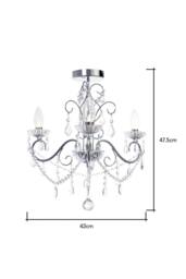 BHS Lighting Small Daphne Chandelier in Metallic Silver - thumbnail 5