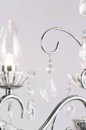 BHS Lighting Small Daphne Chandelier in Metallic Silver - thumbnail 3