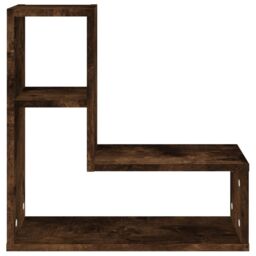 Berkfield Home Wall Shelves 2 pcs Smoked Oak 50x15x50 cm Engineered Wood in Brown - Size: 50 x 15 x 50 cm - thumbnail 5