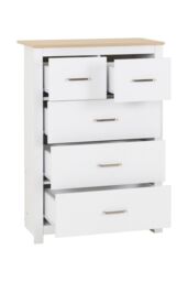 Seconique Portland 3+2 Drawer Chest in White - thumbnail 4