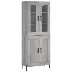 Berkfield Home Highboard Grey Sonoma 69.5x34x180 cm Engineered Wood - thumbnail 2