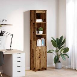Berkfield Home Highboard Old Wood 37.5x35x180 cm Engineered Wood in Brown