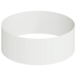 Berkfield Home Metal Planter Steel/White Powder-Coated Steel Large Planters in White - thumbnail 6