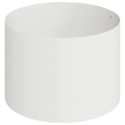 Berkfield Home Metal Planter Steel/White Powder-Coated Steel Large Planters in White - thumbnail 7