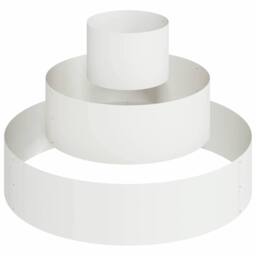 Berkfield Home Metal Planter Steel/White Powder-Coated Steel Large Planters in White - thumbnail 3