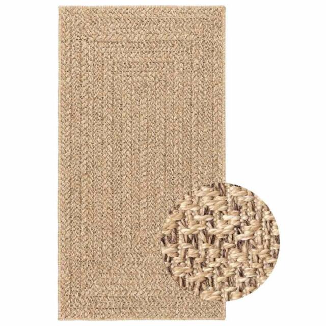 Berkfield Home Rug 80x150 cm Jute Look Indoor & Outdoor in Brown - Size: 100 cm diameter - image 1