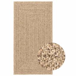 Berkfield Home Rug 80x150 cm Jute Look Indoor & Outdoor in Brown - Size: 100 cm diameter - thumbnail 2