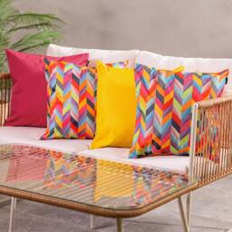 icon 4PK Cushion, x2 Herringbone, x1 Pink x1 Yellow - thumbnail 2