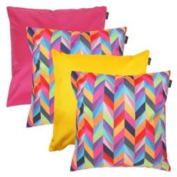 icon 4PK Cushion, x2 Herringbone, x1 Pink x1 Yellow - thumbnail 1