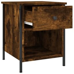 Berkfield Home Bedside Cabinets 2 pcs Smoked Oak 40x42x50 cm Engineered Wood in Brown - Size: 40 x 42 x 50 cm - thumbnail 6