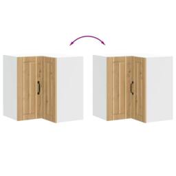 Berkfield Home Kitchen Wall Corner Cabinet Lucca Artisan Oak Engineered Wood in Brown - thumbnail 8