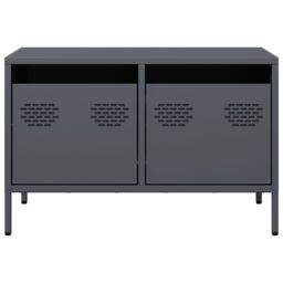 Berkfield Home TV Cabinet Anthracite 68x39x43.5 cm Cold-rolled Steel in Black - thumbnail 4