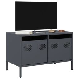Berkfield Home TV Cabinet Anthracite 68x39x43.5 cm Cold-rolled Steel in Black - thumbnail 1