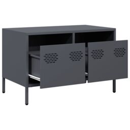 Berkfield Home TV Cabinet Anthracite 68x39x43.5 cm Cold-rolled Steel in Black - thumbnail 5