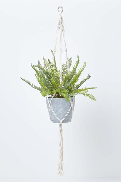 Homescapes Green Fern Hanging Plant, 95 cm - image 1