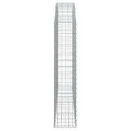 Berkfield Home Arched Gabion Basket 200x30x140/160 cm Galvanised Iron in Silver - thumbnail 4