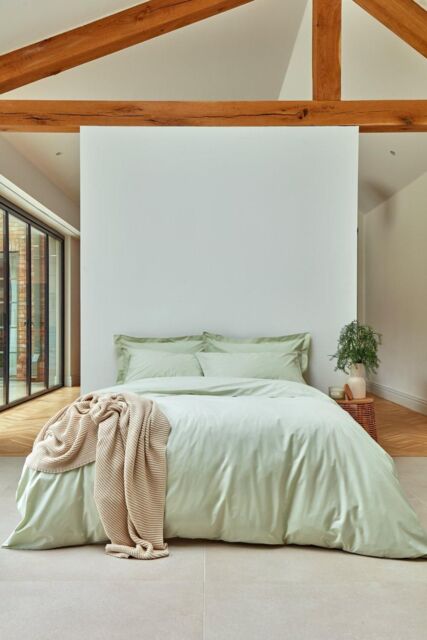 CHRISTY Pure Cotton Percale Duvet Cover Sets in Green - Size: Single - image 1