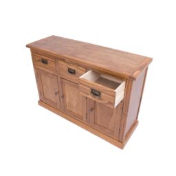 Cabinet Bits Tirolo Lacquered 3 Drawer 3 Door Sideboard Brass Drop Handle in Brown - thumbnail 6