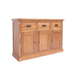Cabinet Bits Tirolo Lacquered 3 Drawer 3 Door Sideboard Brass Drop Handle in Brown - thumbnail 2
