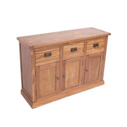 Cabinet Bits Tirolo Lacquered 3 Drawer 3 Door Sideboard Brass Drop Handle in Brown - thumbnail 5