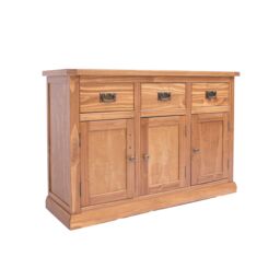 Cabinet Bits Tirolo Lacquered 3 Drawer 3 Door Sideboard Brass Drop Handle in Brown - thumbnail 4