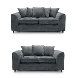 Furniture 786 Keria Chenille Fabric 3+2 Seater Sofa Set in Grey - thumbnail 2