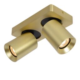 Lucide 'NIGEL' Dimmable Indoor Stylish Decor LED Twin Ceiling Spotlight GU10 in Gold - thumbnail 5