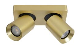 Lucide 'NIGEL' Dimmable Indoor Stylish Decor LED Twin Ceiling Spotlight GU10 in Gold - thumbnail 2