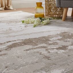 The Rug Shop UK Beige Modern Abstract Easy to Clean Ivory Area Rug - Size: 240 cm x 320 cm - thumbnail 4