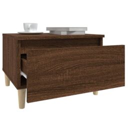 Berkfield Home Side Tables 2 pcs Brown Oak 50x46x35 cm Engineered Wood - Size: 50 x 46 x 35 cm - thumbnail 6