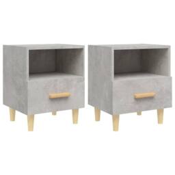 Berkfield Home Bedside Cabinets 2 pcs Concrete Grey 40x35x47 cm - Size: 40 x 35 x 47 cm - thumbnail 1