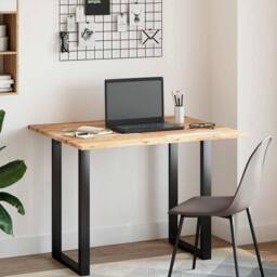 Berkfield Home Desk Top Untreated 100x80x2 cm Solid Wood Acacia in Brown - Size: 100 x 80 x 2 cm - thumbnail 1